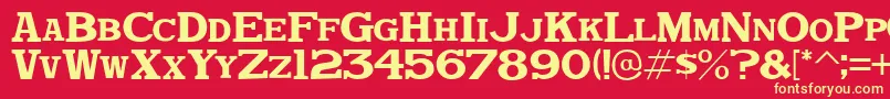 DekkaDenseJl Font – Yellow Fonts on Red Background