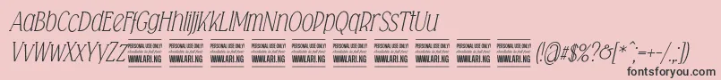 Fonte Falkinserifitalicpersonal – fontes pretas em um fundo rosa
