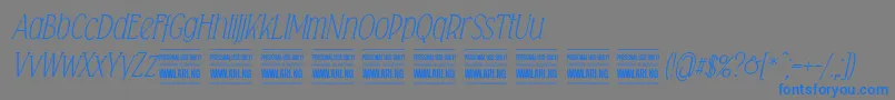 Police Falkinserifitalicpersonal – polices bleues sur fond gris