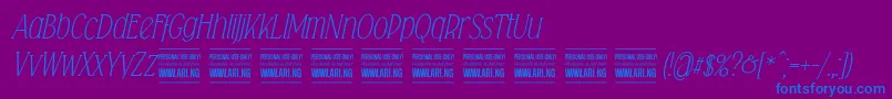 fuente Falkinserifitalicpersonal – Fuentes Azules Sobre Fondo Morado