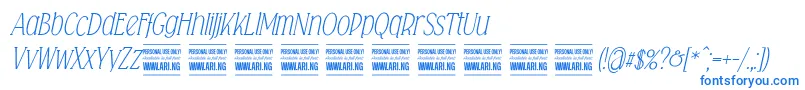 Falkinserifitalicpersonal Font – Blue Fonts on White Background