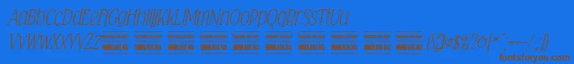 Falkinserifitalicpersonal Font – Brown Fonts on Blue Background
