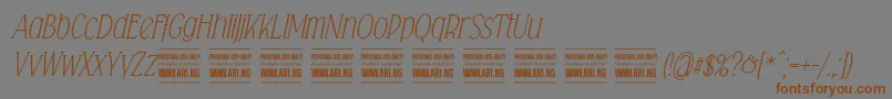 Falkinserifitalicpersonal Font – Brown Fonts on Gray Background