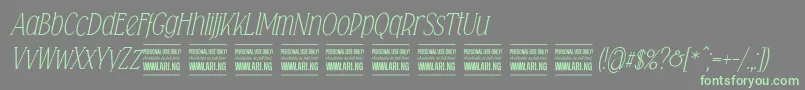 Falkinserifitalicpersonal-Schriftart – Grüne Schriften auf grauem Hintergrund