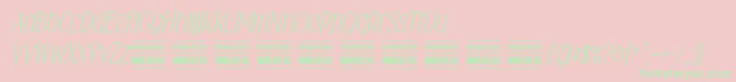 Falkinserifitalicpersonal Font – Green Fonts on Pink Background