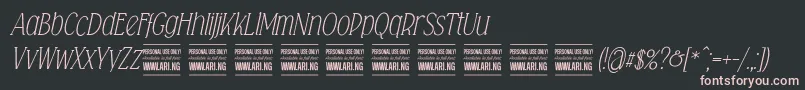 Falkinserifitalicpersonal Font – Pink Fonts on Black Background
