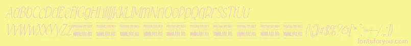 Шрифт Falkinserifitalicpersonal – розовые шрифты на жёлтом фоне