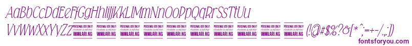 Falkinserifitalicpersonal Font – Purple Fonts on White Background