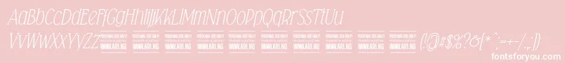 Falkinserifitalicpersonal Font – White Fonts on Pink Background