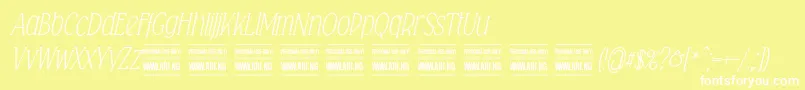 Falkinserifitalicpersonal Font – White Fonts on Yellow Background