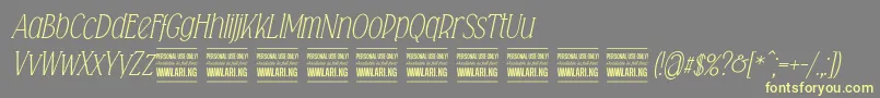 Falkinserifitalicpersonal Font – Yellow Fonts on Gray Background