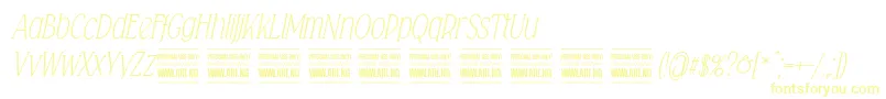 Falkinserifitalicpersonal Font – Yellow Fonts on White Background