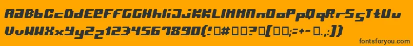 PormaskRemix Font – Black Fonts on Orange Background