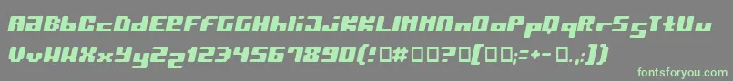 PormaskRemix-fontti – vihreät fontit harmaalla taustalla