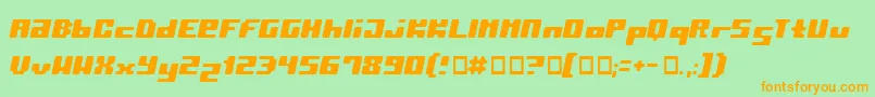 PormaskRemix Font – Orange Fonts on Green Background