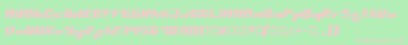 PormaskRemix Font – Pink Fonts on Green Background