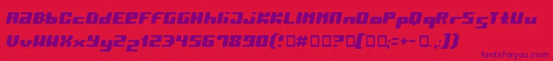 PormaskRemix Font – Purple Fonts on Red Background