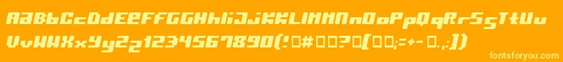 PormaskRemix Font – Yellow Fonts on Orange Background