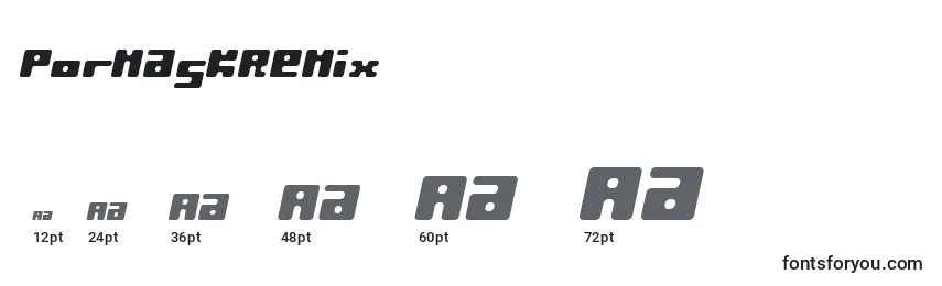 PormaskRemix Font Sizes