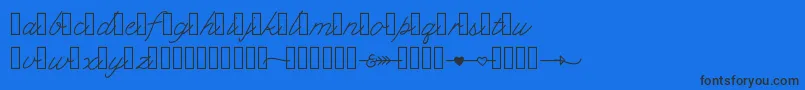 Klcupid Font – Black Fonts on Blue Background