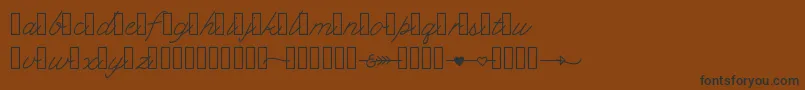 Klcupid Font – Black Fonts on Brown Background
