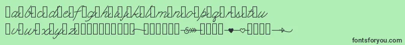 Klcupid Font – Black Fonts on Green Background
