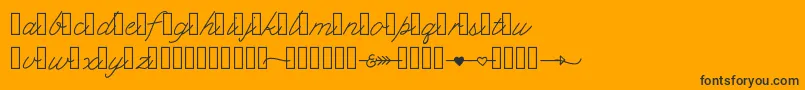Klcupid Font – Black Fonts on Orange Background