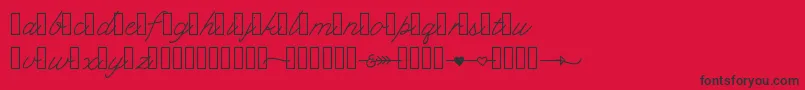 Klcupid Font – Black Fonts on Red Background