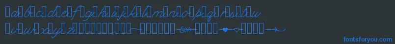 Klcupid Font – Blue Fonts on Black Background