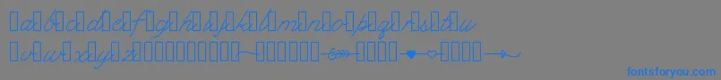 Klcupid Font – Blue Fonts on Gray Background