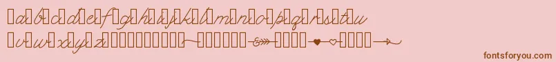 Klcupid Font – Brown Fonts on Pink Background