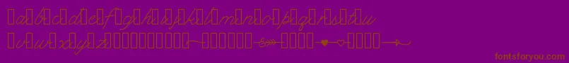 Klcupid Font – Brown Fonts on Purple Background