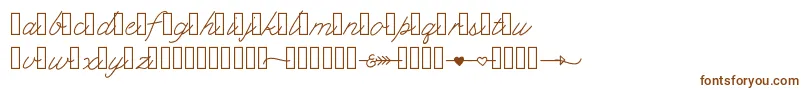Klcupid-fontti – ruskeat fontit valkoisella taustalla