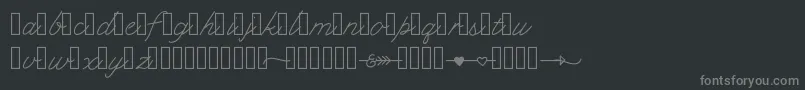 Klcupid Font – Gray Fonts on Black Background