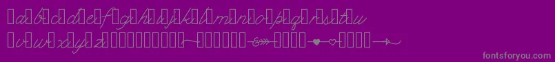 Klcupid Font – Gray Fonts on Purple Background