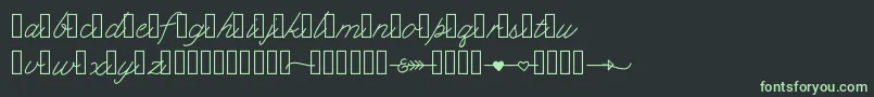 Klcupid Font – Green Fonts on Black Background