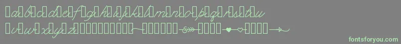 Klcupid Font – Green Fonts on Gray Background