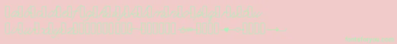 Klcupid Font – Green Fonts on Pink Background