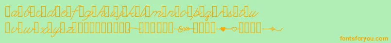 Klcupid Font – Orange Fonts on Green Background