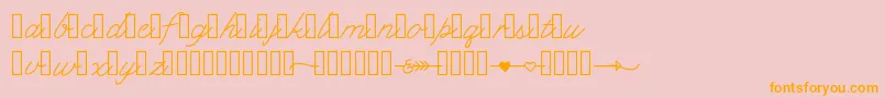 Klcupid Font – Orange Fonts on Pink Background