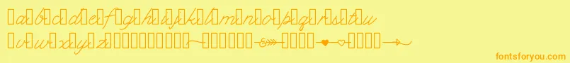 Klcupid Font – Orange Fonts on Yellow Background