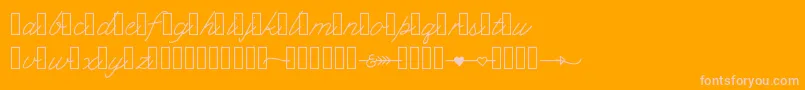 Klcupid Font – Pink Fonts on Orange Background