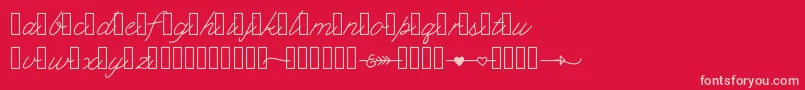 Klcupid Font – Pink Fonts on Red Background