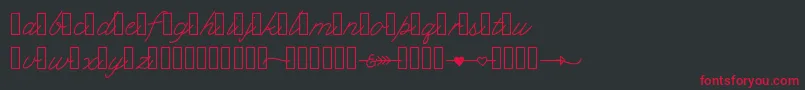 Klcupid Font – Red Fonts on Black Background