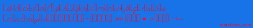 More about Klcupid Font Klcupid Font – Red Fonts on Blue Background