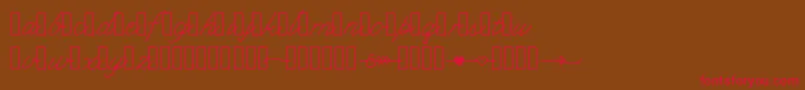 Klcupid Font – Red Fonts on Brown Background