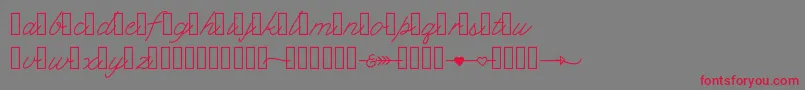 Klcupid Font – Red Fonts on Gray Background