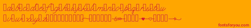 Klcupid Font – Red Fonts on Orange Background