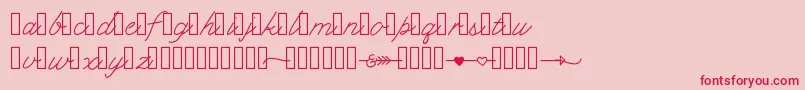 Klcupid Font – Red Fonts on Pink Background