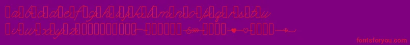 Klcupid Font – Red Fonts on Purple Background